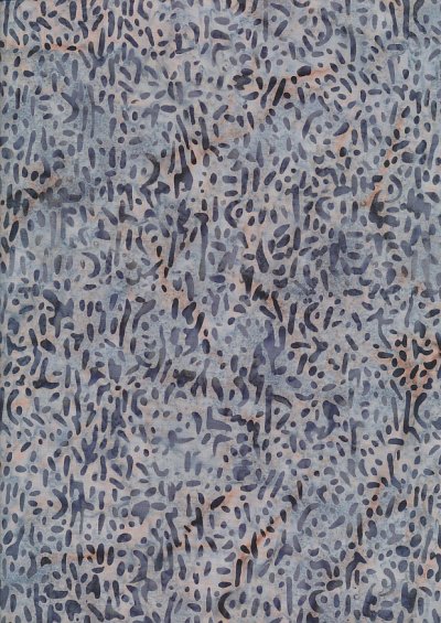 Doughty's Exclusive Bali Batik - Scattered Seed Grey On Blue