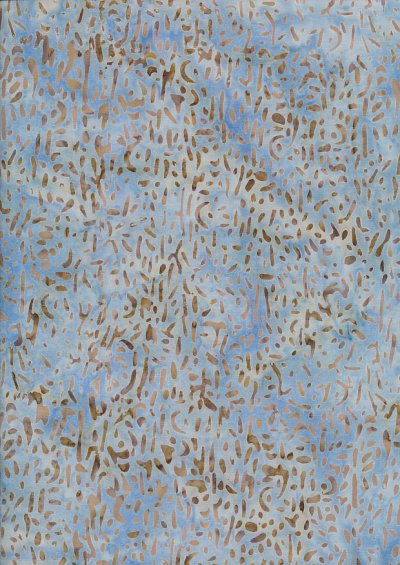 Doughty's Exclusive Bali Batik - Scattered Seed Brown On Blue