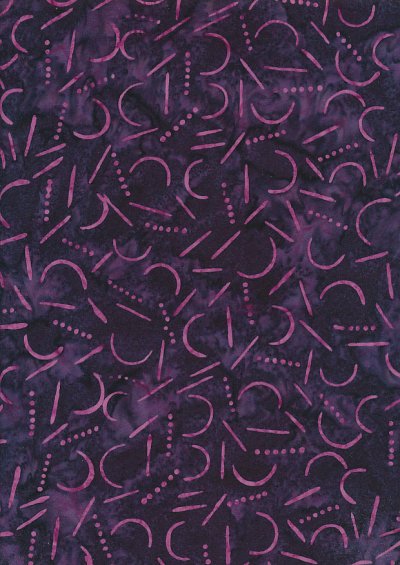 Doughty's Exclusive Bali Batik - Boomerangs Purple & Pink