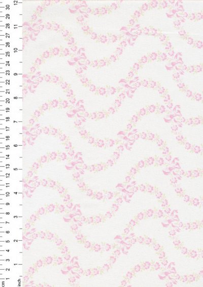 Craft Cotton Co - Pink Floral Chain Ivory