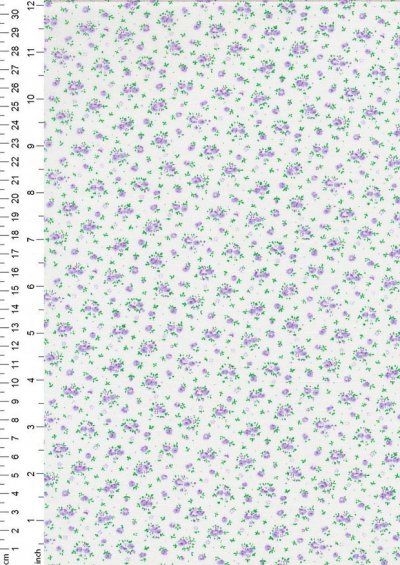 Poly Cotton Print - Ditsy Floral Lilac