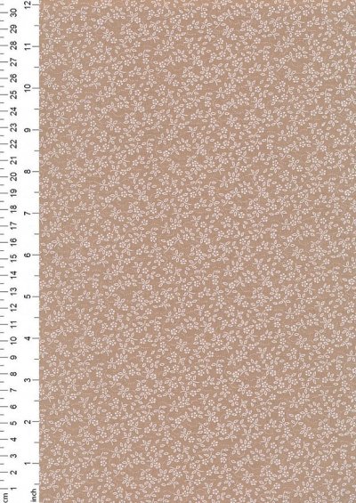 Poly Cotton Print - Ditsy Floral Beige