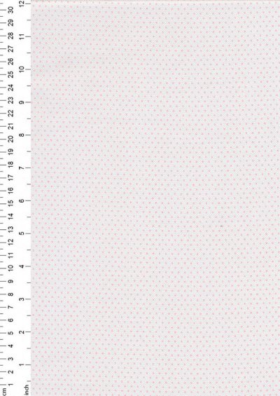 Cotton Twill Spot - Pink & White