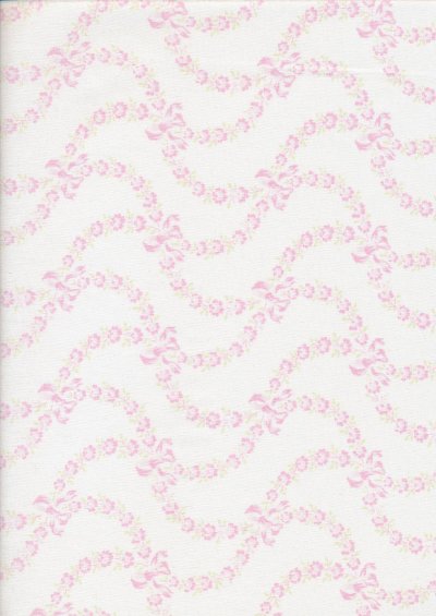 Craft Cotton Co - Pink Floral Chain Ivory