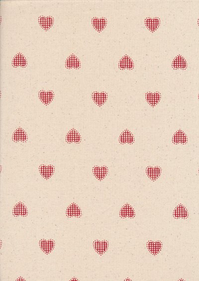 John Louden Scandi Christmas - Red Hearts Cream