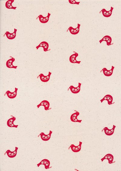 John Louden Scandi Christmas - Red Doves Cream