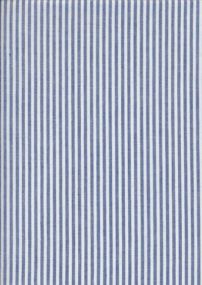 Cotton Chambray Stripe - Blue & White