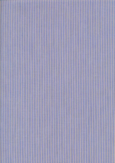 Poly Cotton Shirting Stripe - Blue & Yellow