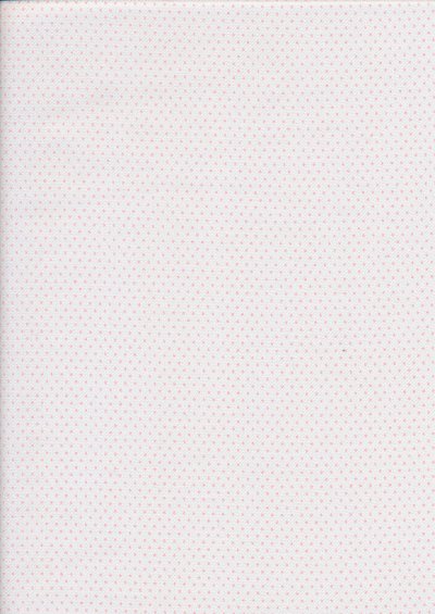 Cotton Twill Spot - Pink & White