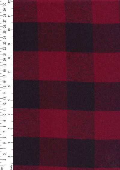 Cotton Check - Red and Black