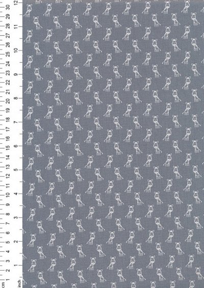 Poppy Europe Cotton Print Grey Zebra