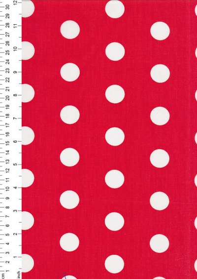 Poly/Cotton - Spot Red White AR0629