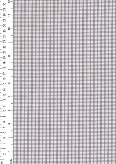 Poly/Cotton - Gingham 1/8 " Grey