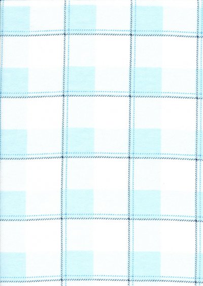Brushed Cotton Check - Blue and White