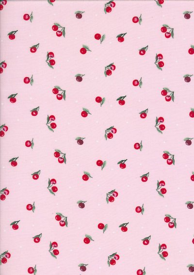 Poly/Cotton Pink Cherries