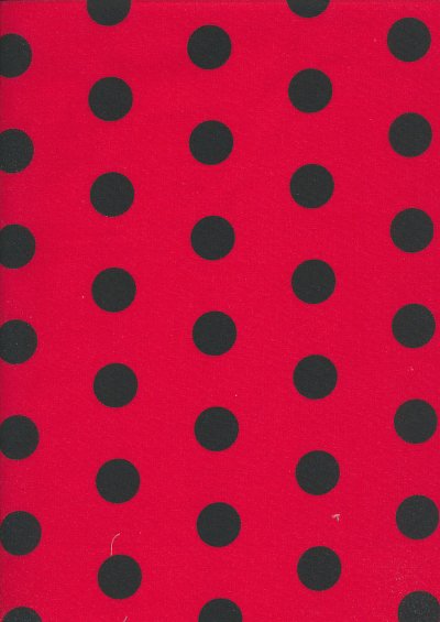 Poly/Cotton - Spot Red Black AR0628