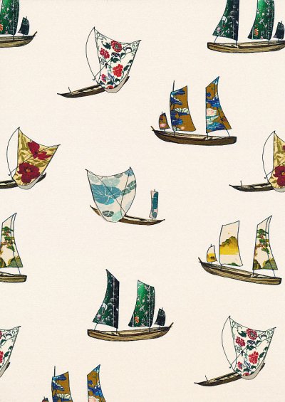 Lady McElroy Cotton Lawn - Vintage Sailing Multicoloured 1059