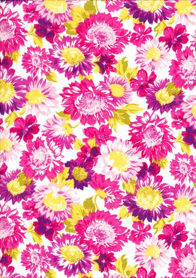 DOU Polycotton - Floral Pink 1