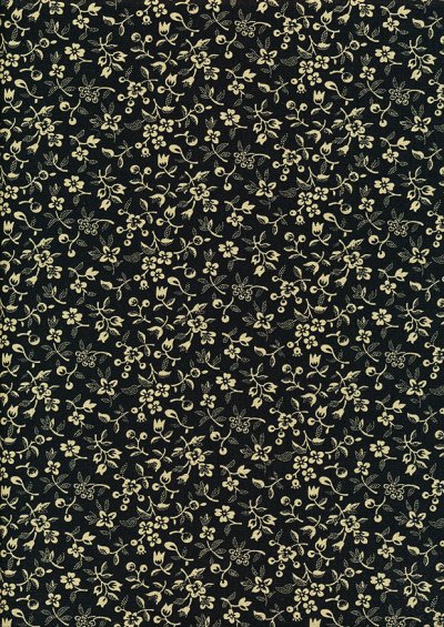 P&B Extra Wide - Scattered Flowers Black