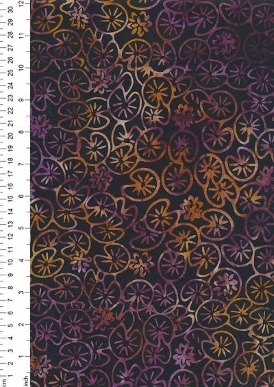 Fabric Freedom Bali Batik - Black15-124C