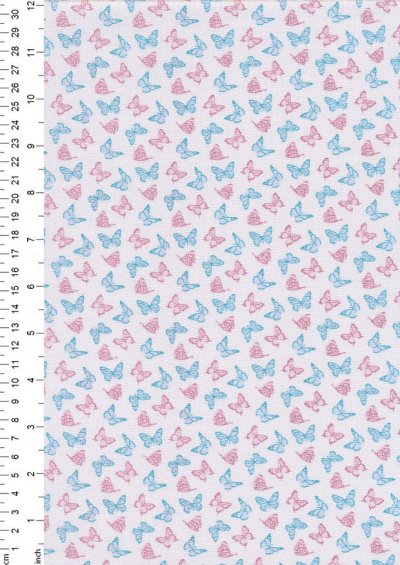 Fabric Freedom - Butterflies & Birds Collection FF244-1 IVORY