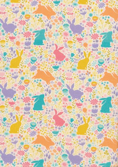 Fabric Freedom - Digital Print Rainbow Bunnies FF1003-9