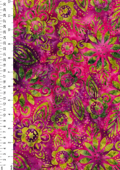 Fabric Freedom Bali Batik Stamp - Pink 157/f