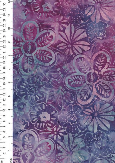 Fabric Freedom Bali Batik Stamp - BK 406/G Purple