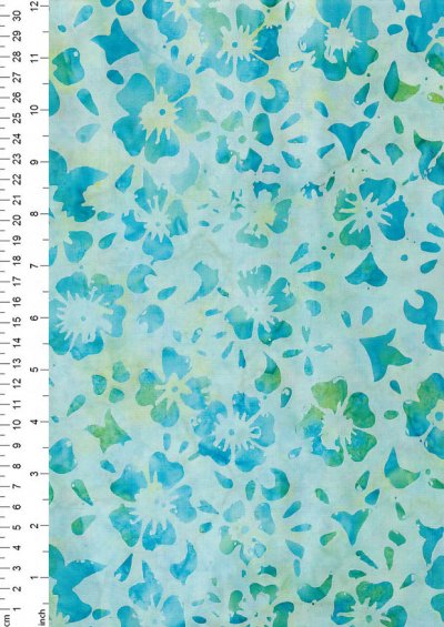 Fabric Freedom Bali Batik Stamp - BK 420/D Turquoise