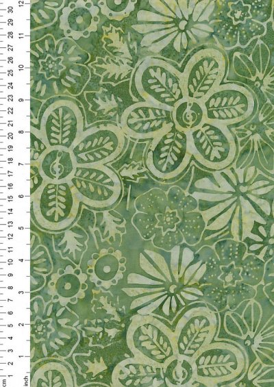 Fabric Freedom Bali Batik Stamp - BK 406/C Green