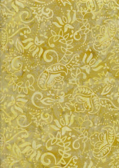Fabric Freedom Bali Batik Stamp - BK 409/I Yellow