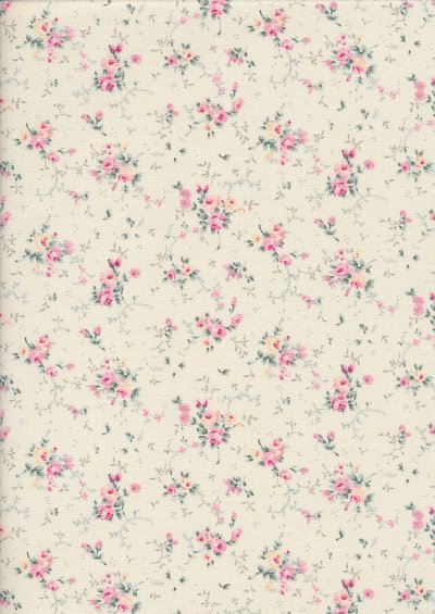 Fabric Freedom Daydream - Ditsy Floral Sprig On Cream