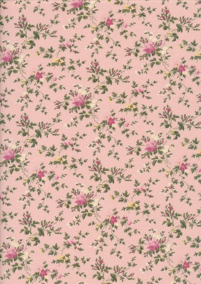 Fabric Freedom Daydream - Floral Sprig On Pink