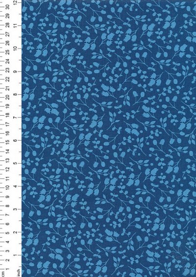 Fabric Freedom Floral Shadow - Blue Sprig FF10-10