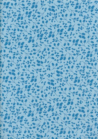 Fabric Freedom Floral Shadow - Royal Blue Sprig FF10-7