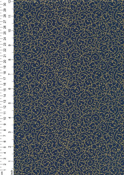 Fabric Freedom - Gilded Scrollwork Teal 2453/TOPG1 Col 78