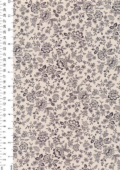 Fabric Freedom - Floral Silhouette FF25 Col 17
