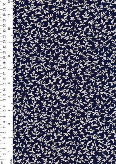 Fabric Freedom - Flowers Vines FF6007 Navy
