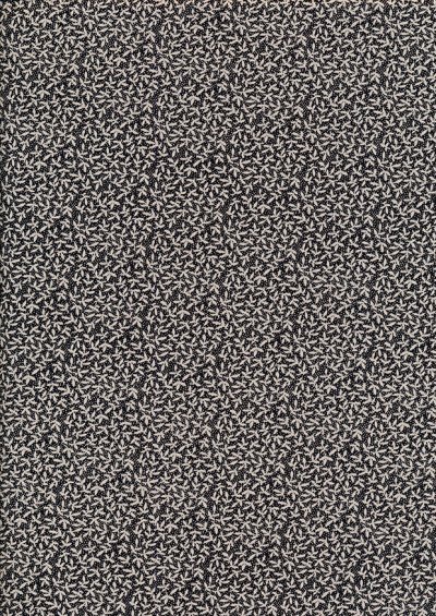 Fabric Freedom - Flowers Scattered Leaves FF5384 Black