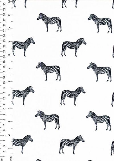 Fabric Freedom - Novelty Zebra White