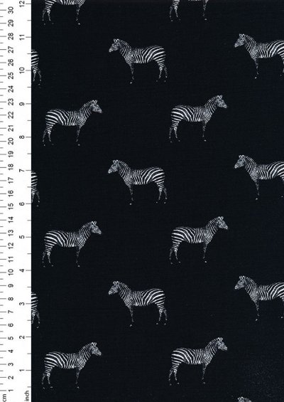 Fabric Freedom - Novelty Zebra Black
