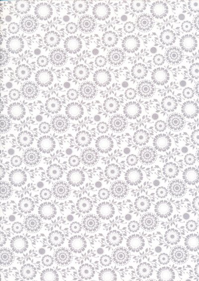 Fabric Freedom - Silhouette White on Grey FF197 COL 3