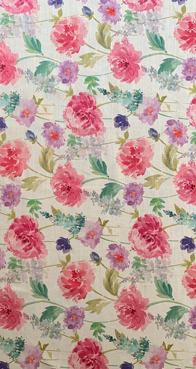 Furnishing Fabric - Floral White
