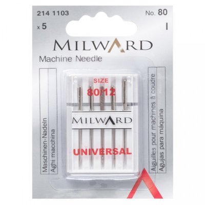 Sewing Machine Needles: Universal: 80/12: 5 Pieces