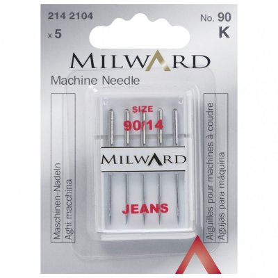 Sewing Machine Needles: Jeans: 90/14: 5 Pieces