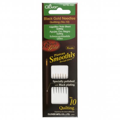 Hand Sewing Needles: Quilting: Black Gold: No.10
