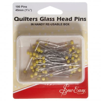 Pins: Quilter's: Glass Head: 50mm