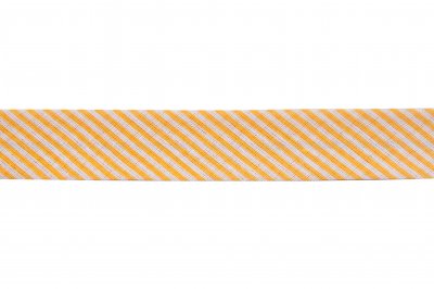 Bias Binding: Cotton: Printed: Stripes: 20mm: Yellow