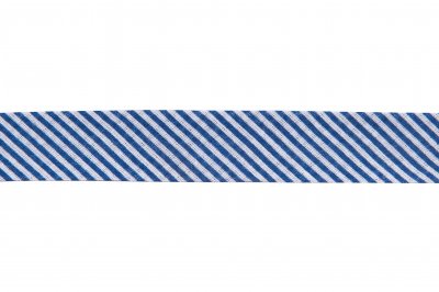 Bias Binding: Cotton: Printed: Stripes: 20mm: Navy