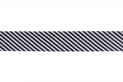 Bias Binding: Cotton: Printed: Stripes: 20mm: Black